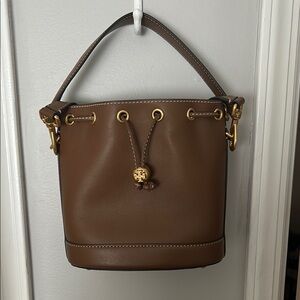 Brown Tory Burch Bucket Bag